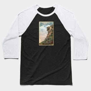 Old Man of the Mountain Postcard with quote by Daniel Webster Baseball T-Shirt